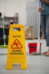Warehouse Cleaning Safety Wet Floor