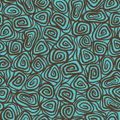 Fototapeta na wymiar Jednolite abstrakcyjne ręcznie rysowane wzór, tło spirali.