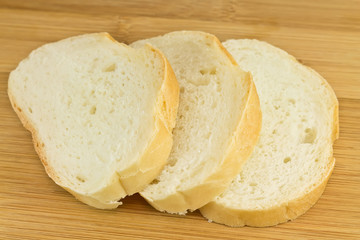 three slices of wheat bread