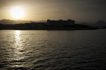Fototapeta premium Sunset On The Coast Of Egypt Near Sharm