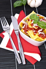 Portion of Raviolis in a bowl