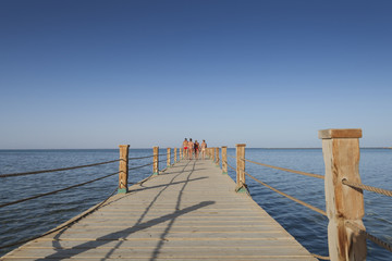 Jetty Leading Into The Red Sea In Egypt