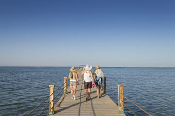 Jetty Leading Into The Red Sea In Egypt