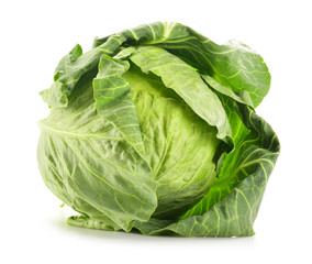 Fresh cabbage isolated on white background
