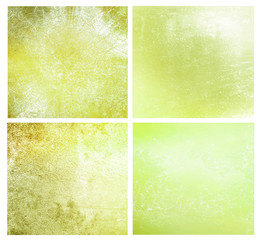 Set of 4 different green backgrounds