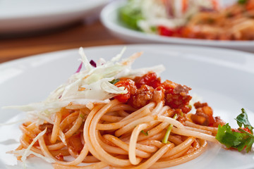 Spaghetti  with tomato sause