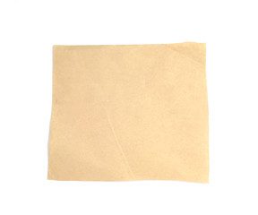 Brown paper texture isolated on white background