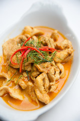 Dried red pork coconut curry (Panaeng) : Famous Thai food