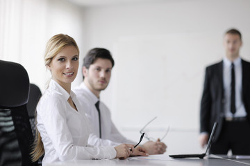 Fototapeta premium business people in a meeting at office