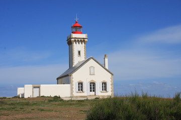 Fototapeta na wymiar Colts, Belle Ile en mer, Sauzon Lighthouse