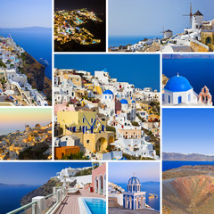 Collage of Santorini (Greece) images