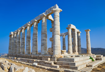 Poseidon Temple at Cape Sounion near Athens, Greece