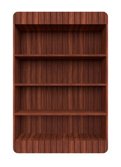 3d Old Wooden book Shelf