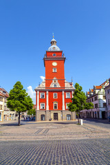 Obraz premium Gotha - central market with historic town hall