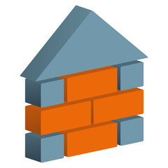 Haus Signet Bau Bauen Planung Maurer Logo mit QXP9 Datei