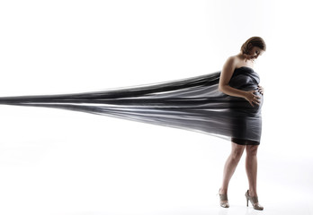 kobieta w ciąży w płótnie II - obrazy, fototapety, plakaty