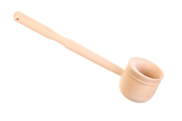 Image wooden ladle for the sauna
