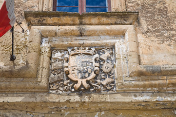 Ducal palace of Castromediano-Limburg. Cavallino. Puglia. Italy.