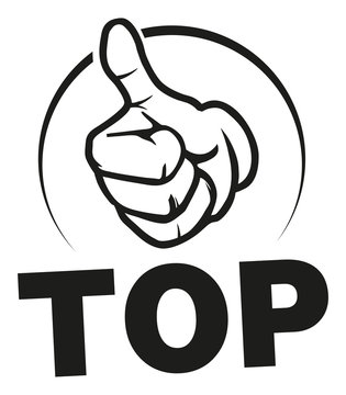 top daumen hoch button