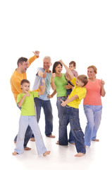 Obraz premium happy big family