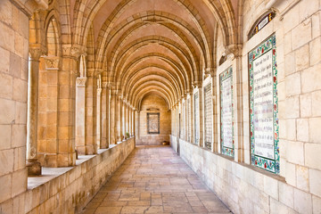 Lord's Prayer  passageway of church of Pater Noster