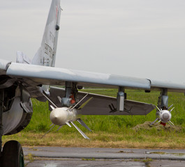 wing of the military airplane