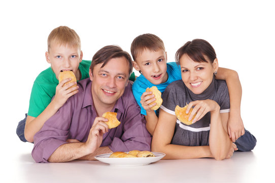 Nice Family Eating