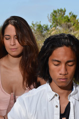 Young Couple in Meditation