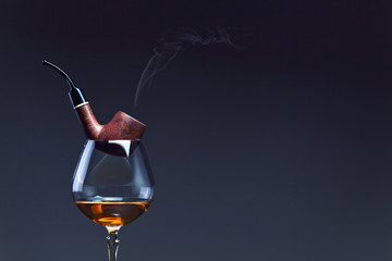 cognac and pipe