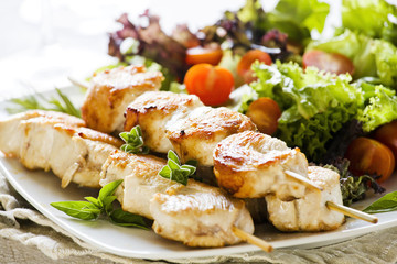 Three Chicken Skewers