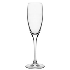 champagne glass clear isolated on white
