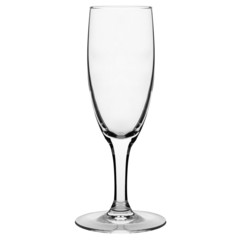 champagne glass clear isolated on white
