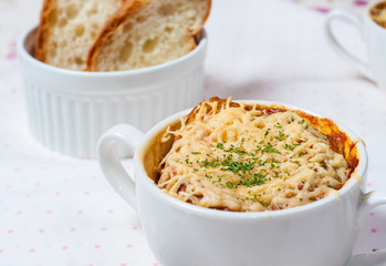 onion soup in french style