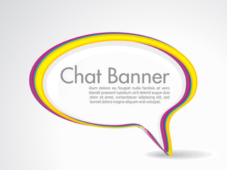 abstract speech banner