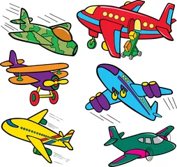  set van verschillende kleuren vliegtuigen © volod2943