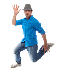 Let's do this - jumping in joy