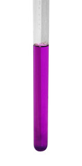 test tube with violet liquid
