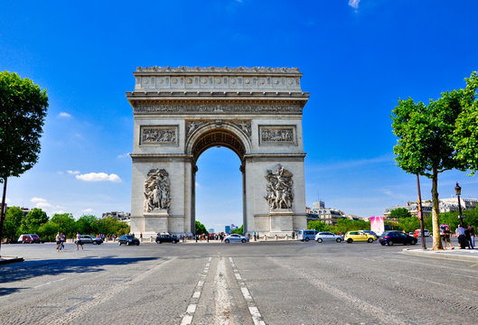 The Arc de Triomphe, Paris.