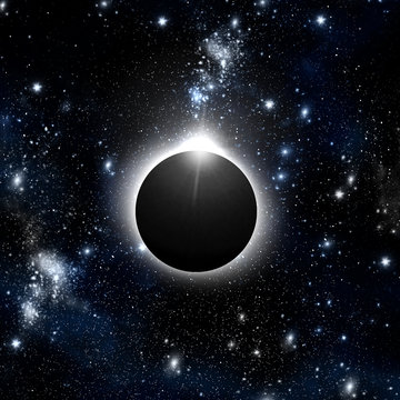 Solar eclipse in deep space