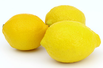 Lemons isolated on white background