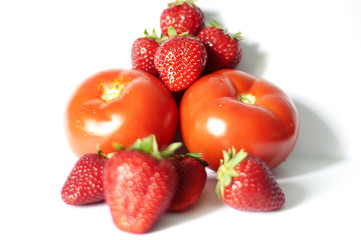 strawberry and tomato