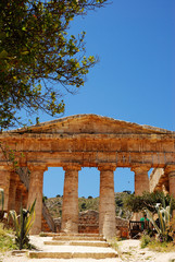 Obraz premium Segesta (Sicilia) tempio Greco