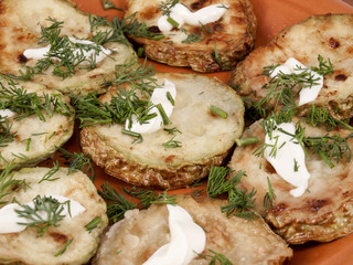 fried vegetable marrows
