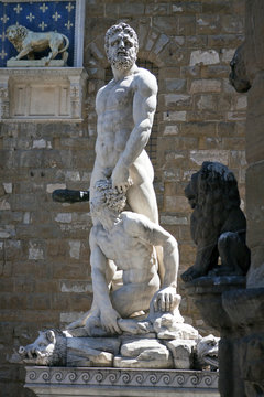Statue Of Hercules And Caucus, Florence, Italy