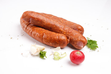 sausages with fresh vegetables