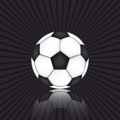 Obraz premium Soccer ball on black background