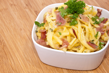 Bowl with Cheese Spaetzle