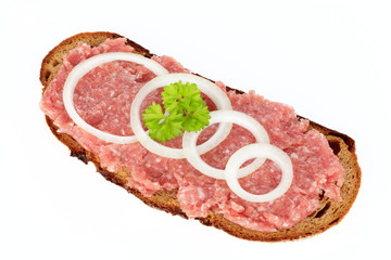 Brot mit Zwiebelmett