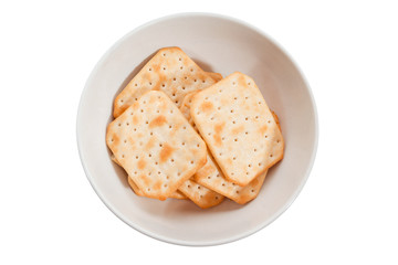 crackers in plate
