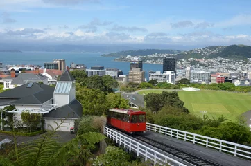 Foto op Canvas cable car in wellington © mikael74